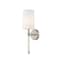 Z-Lite Mila 1 Light Wall Sconce, Brushed Nickel & White 808-1S-BN - alternate 5